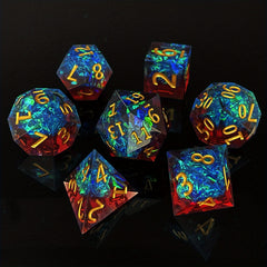 7pcs Epoxy Resin Sharp Dice Mini Game Accessories