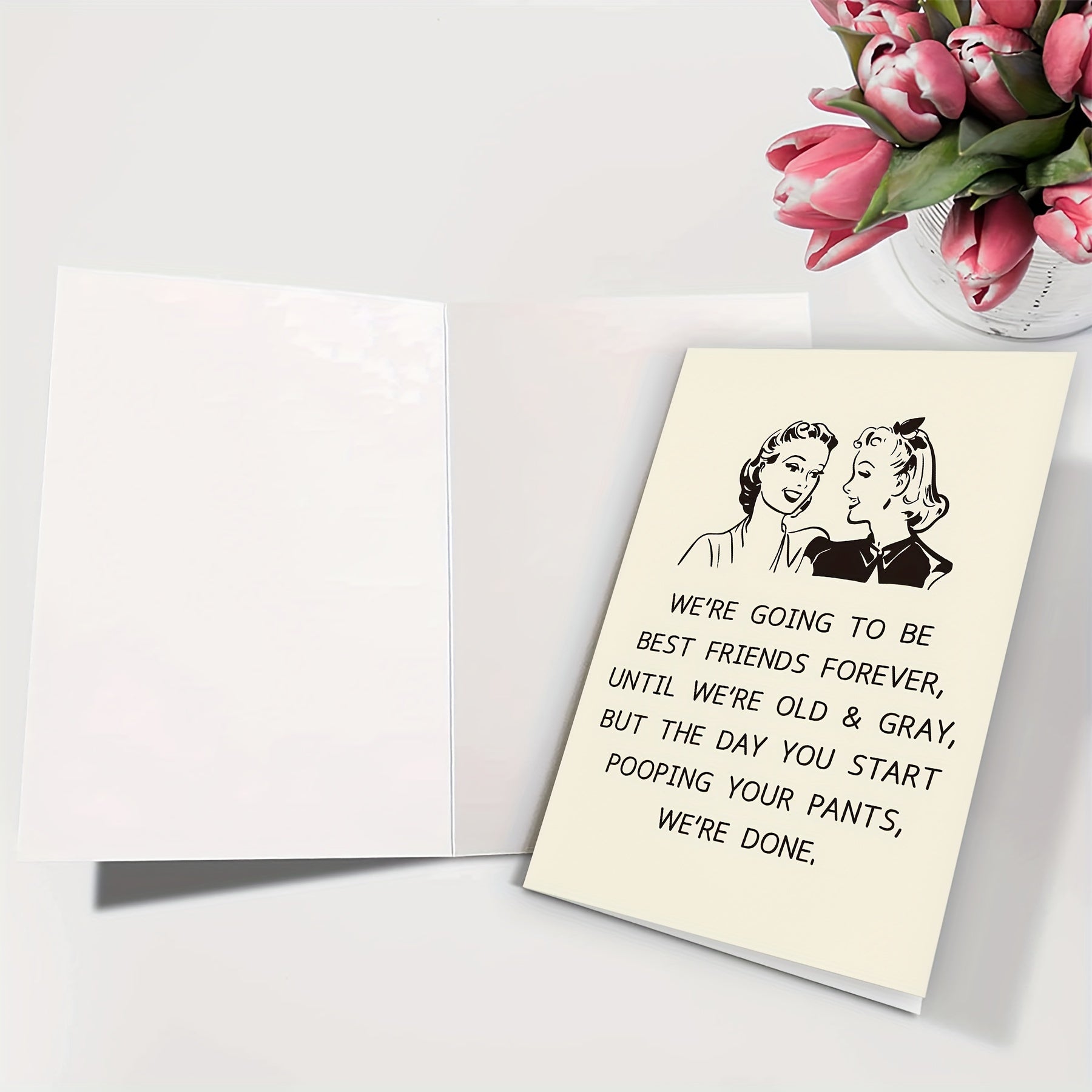 Funny Birthday Card For Bestie - Hilarious Pooping Pants Card For Her