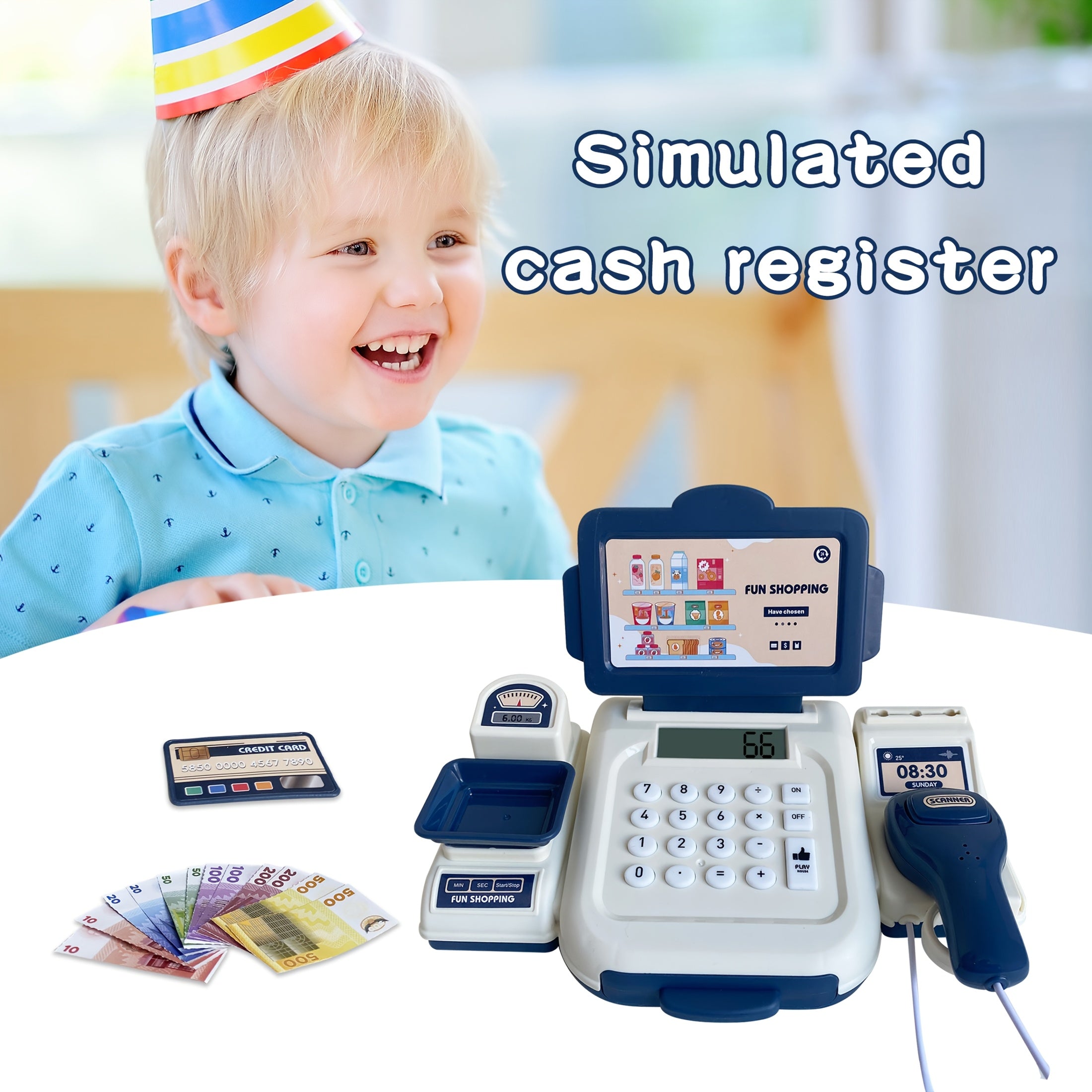Kids Playset with Scanner Computer and Weighing Features