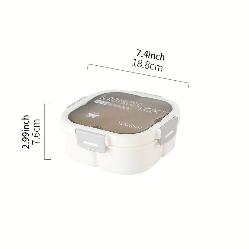 Leakproof Divided Bento Box With Cutlery Microwave Safe Lunch Box