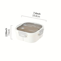Leakproof Divided Bento Box With Cutlery Microwave Safe Lunch Box