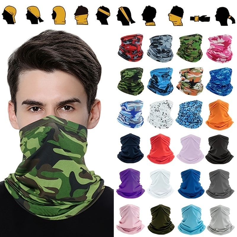 20 Colors Ice Silk Face Scarf Bandana for Outdoor Sports Sun Protection