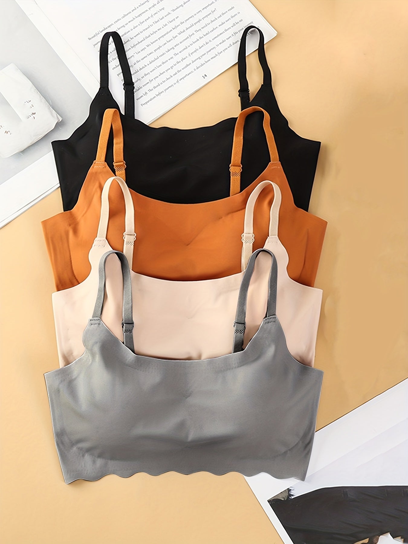 4 Pack Ruffle Wireless Bras