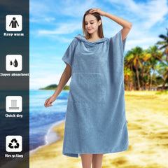 Mutao Surf Poncho Changing Robe Quick Dry Towel with Hood and Pocket