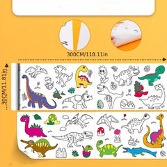 Non Toxic Dinosaur Coloring Paper Roll