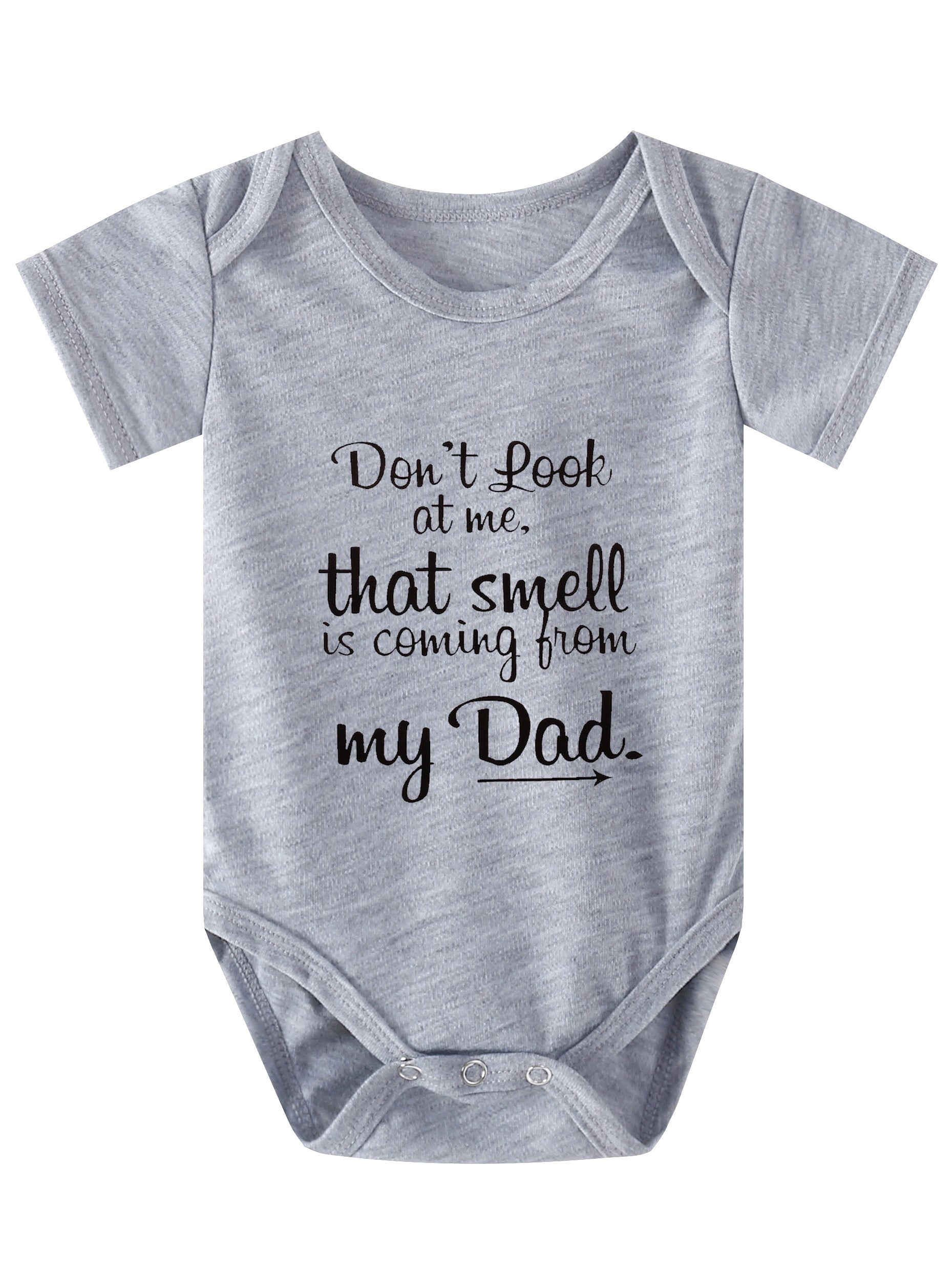 Girls Letter Print Short Sleeve Onesie - Pregnancy Announcement