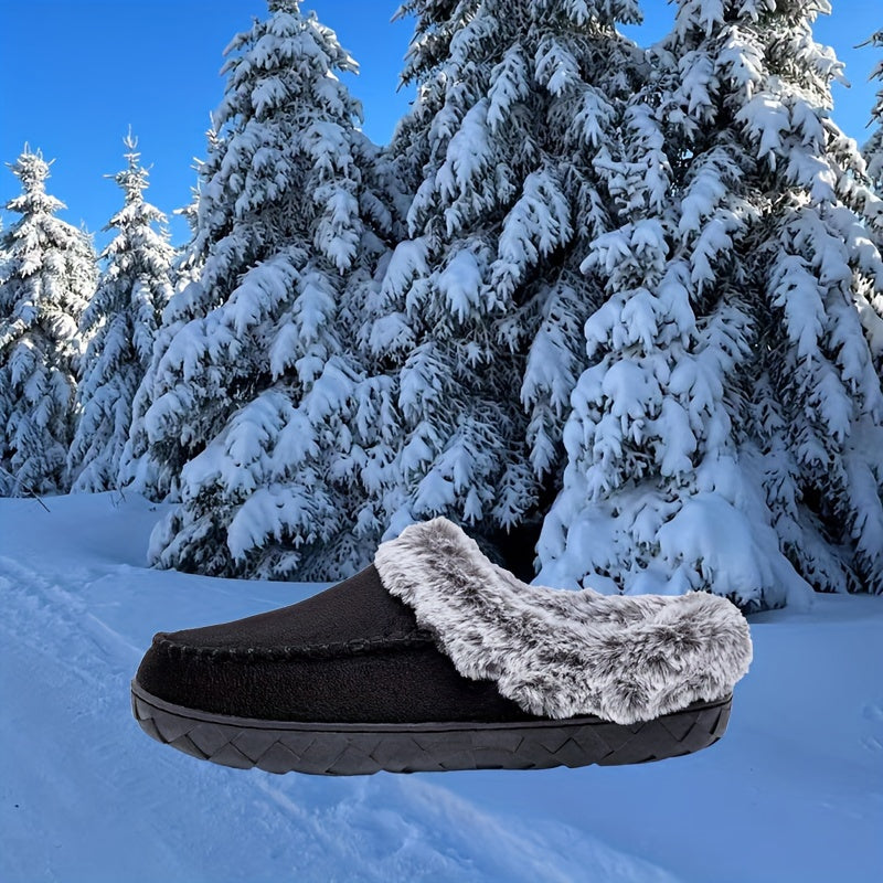Women's Winter Plush Moccasin House Slippers Memory Foam Indoor Shoes