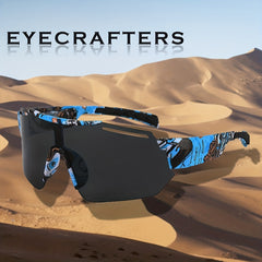Oversized Windproof Camo Men Sunglasses UV400 Sports Outdoor Cycling Goggles