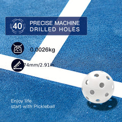 6pcs Outdoor Pickleballs High Bouncy & Durable