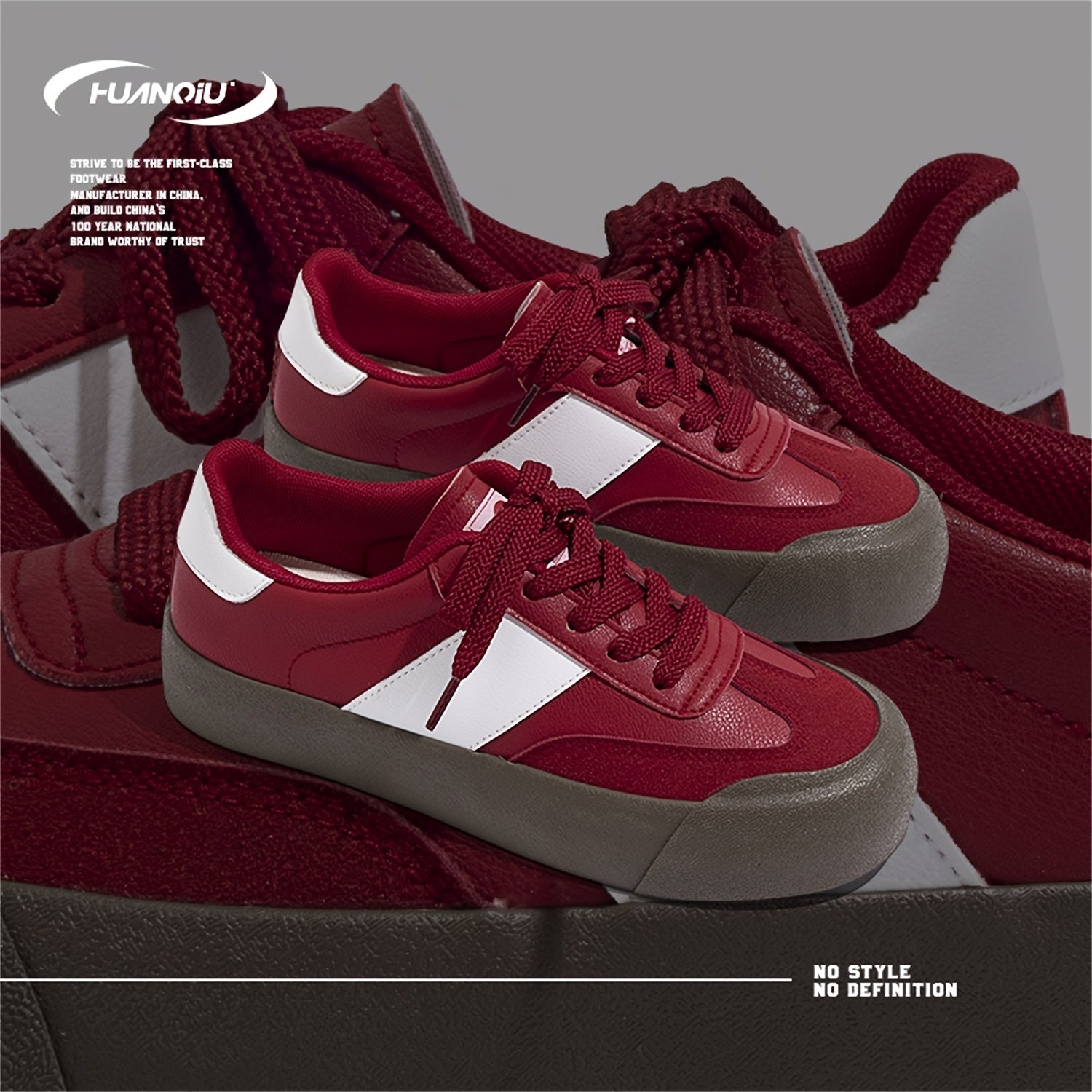 HUANQIU Women's Low Round Toe Board Shoes Lightweight Casual Sneakers