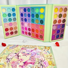 72-Color Rainbow Eyeshadow Palette Pearly Matte Finish