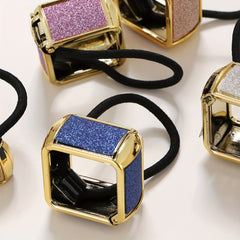 Glitter Ponytail Hair Tie Buckle Rubber Band Headwear