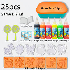 25pcs Magic Water Elf DIY Toy Set with Storage Box Educational Fun Game