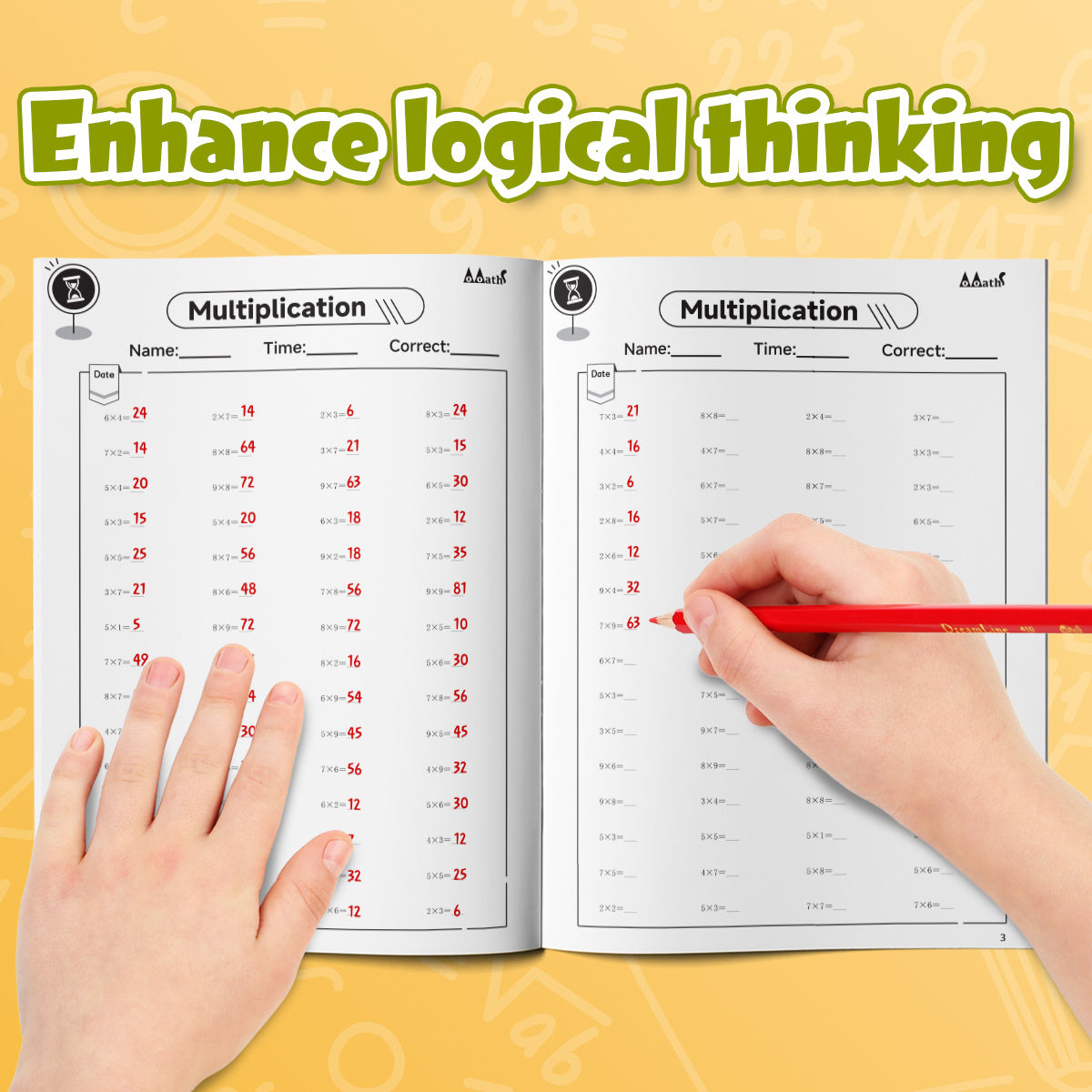 Multiplication Book for Kids: Daily Math Practice with Colorful Illustrations