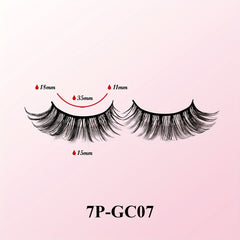 7 Pairs Natural 3D False Eyelashes Silk Reusable Soft False Eyelashes