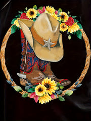 Vintage Western Boot Print Tank Top