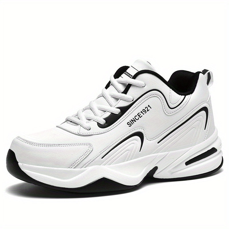 Men's Block Letter Print Chunky Sneakers