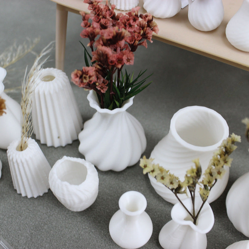 Set of 7 Mini Art Vases for 1:12 Doll House DIY Pocket Scenes
