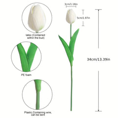 10pcs Real Touch Tulips Bouquet for Home Decor Weddings Parties