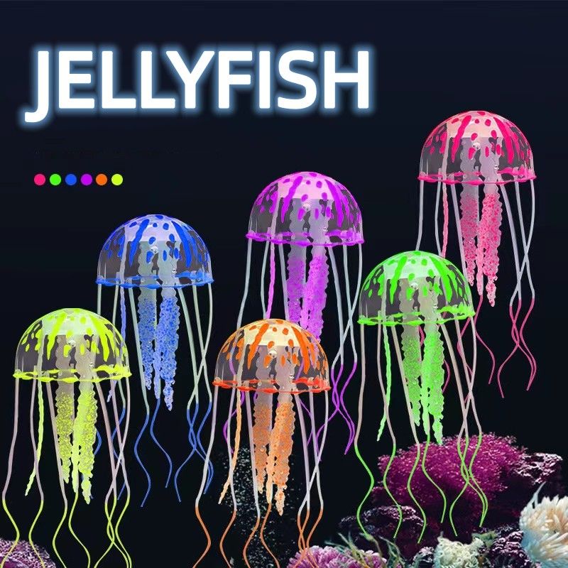 Silicone Glowing Jellyfish for Aquarium Decoration