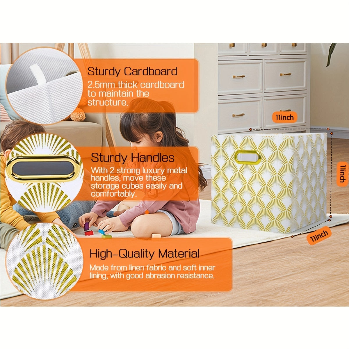 2pack Non woven Fabric Foldable Storage Box Room Decor Home Decor