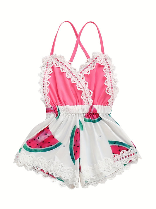 Watermelon Print Swimsuit for Baby Girls - Summer Fun