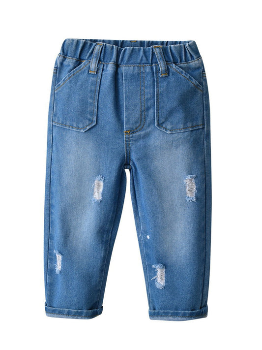 Boys Distressed Ripped Casual Jeans