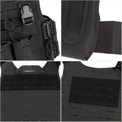 Men's Tactical Vest Quick Release Waterproof Nylon for Mountaineering