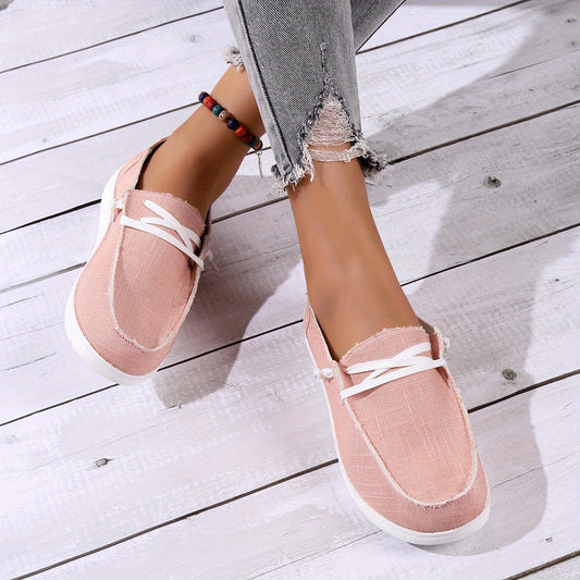 Women's Lightweight Canvas Slip On Loafers