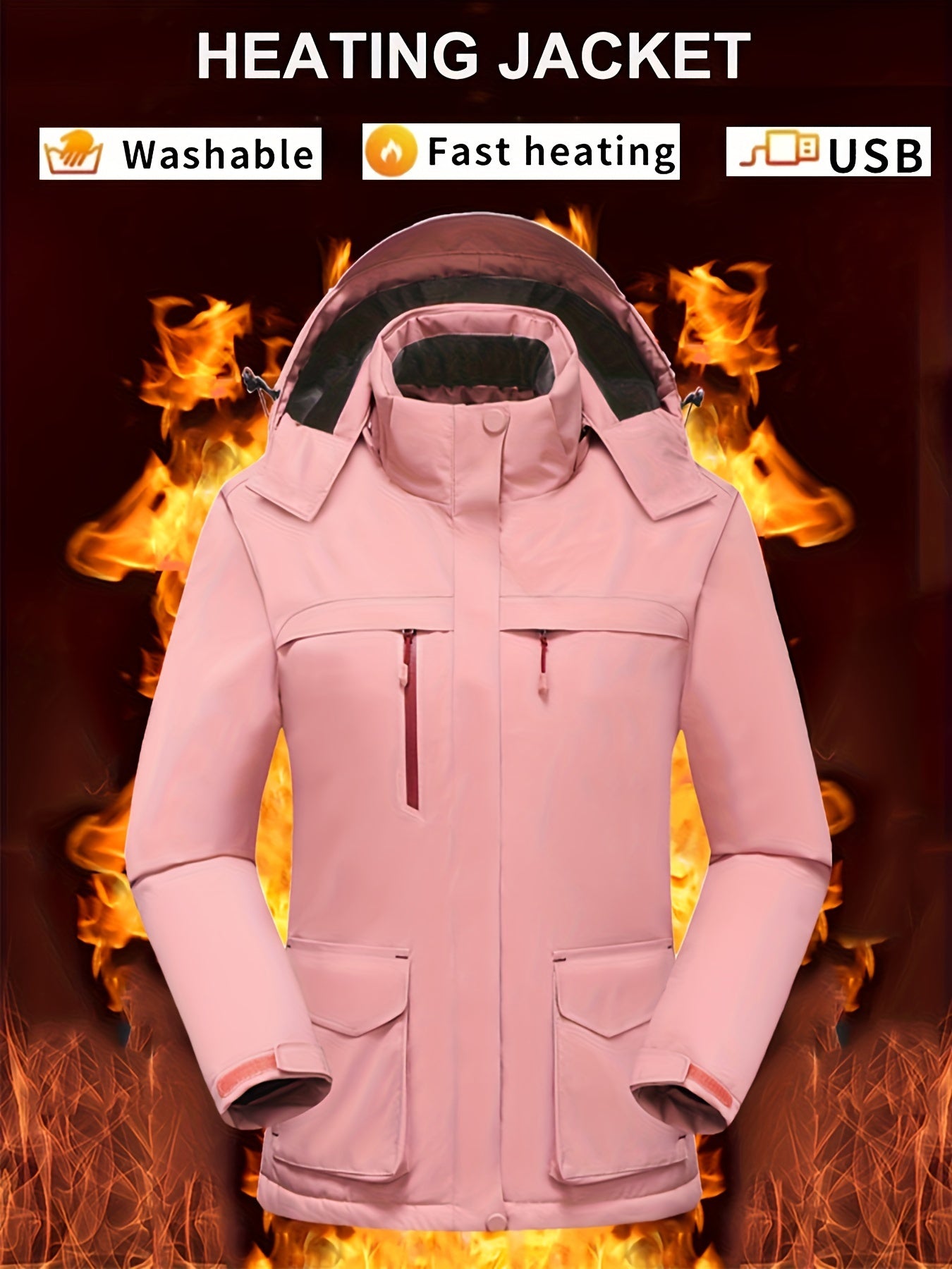 Waterproof Hooded Ski Jacket Women's Activewear