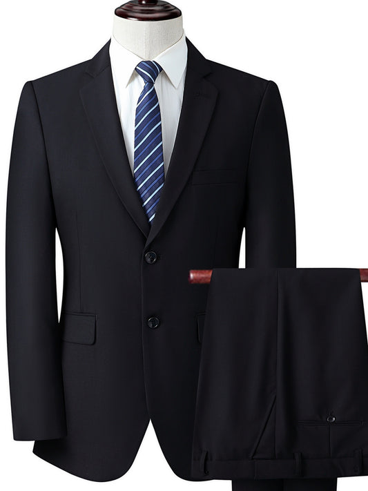 Men's 2 Piece Business Suit & Dress Pants Set for Wedding