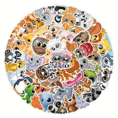 50PCS Animal Graffiti Stickers for Skateboards Water Bottles Hydroflasks