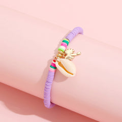 Ceramic Shell Coconut Pendant Anklet