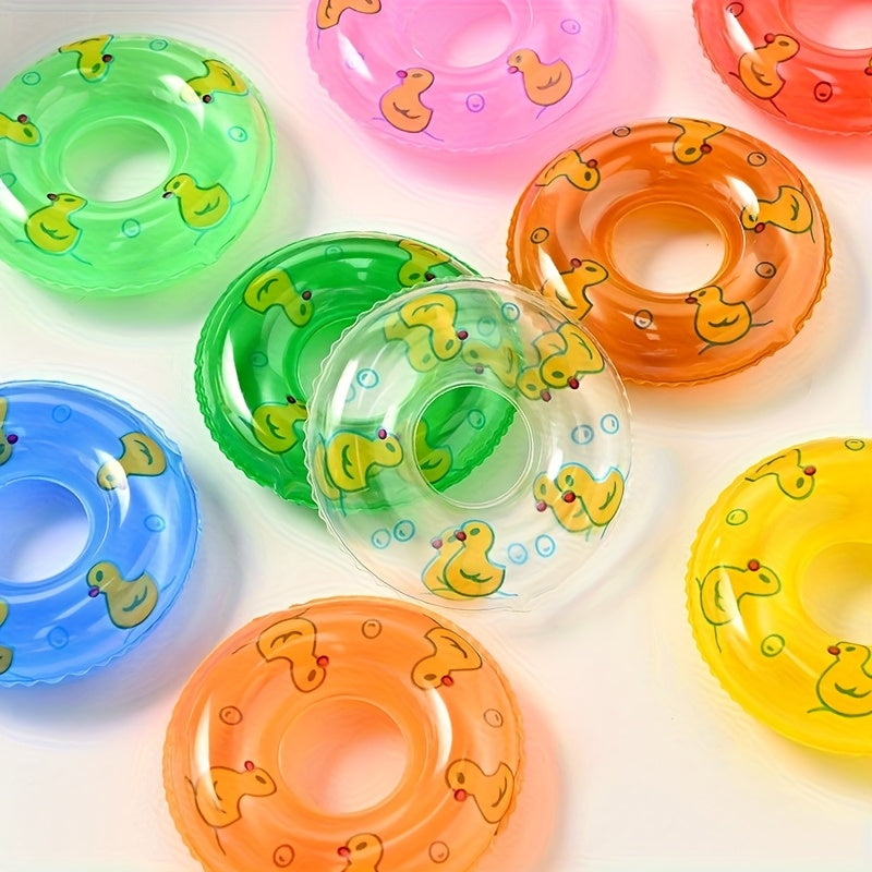 Mini Pet Swim Rings Duck Pattern Small Pet Swim Rings in Various Colors