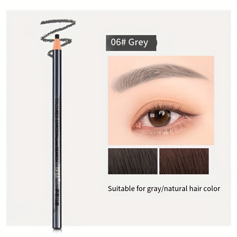 Waterproof Drawstring Eyebrow Pencil Smudge Proof Wooden Rod 6 Colors