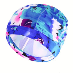 1PC Unisex Pleated Swim Cap with Ear Protection