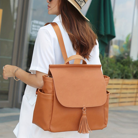 PU Mommy Bag Mother And Baby Bag Travel Bag Portable Backpack