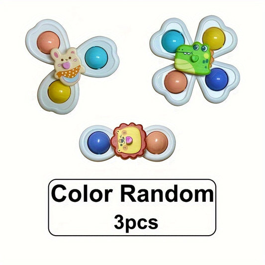 3pcs Rotating Cartoon Animal Toys ABS Material for Kids Gift