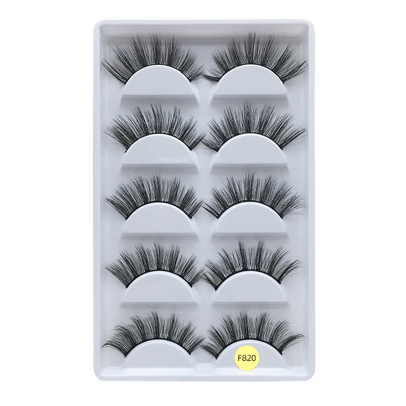 Z'LRAQI BEAUTY 5 pairs Faux Mink False Eyelashes Long Natural and Stylish