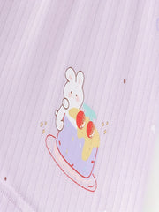 5pcs Girls Cartoon Rabbit & Cake Shortie Briefs Soft Cotton Underwear