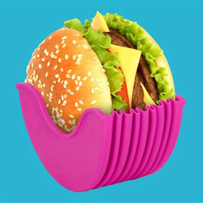 Silicone Burger Holder Retractable Anti Drop Hamburger Holder