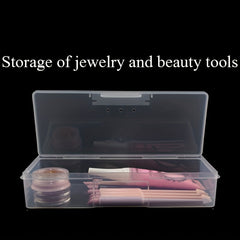 Clear Manicure Tool Box Nail Art Storage Organizer