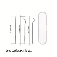 Portable Stainless Steel Toothpick Set with Stand & Bag