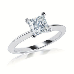 Classic Princess Cut Moissanite Ring