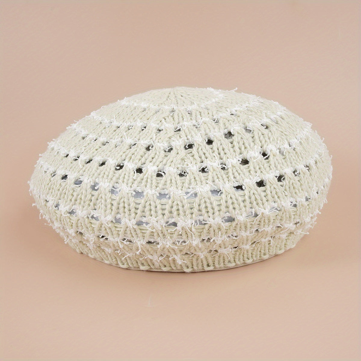Striped Hollow Beret Hat Summer Breathable All-match Painter Hat