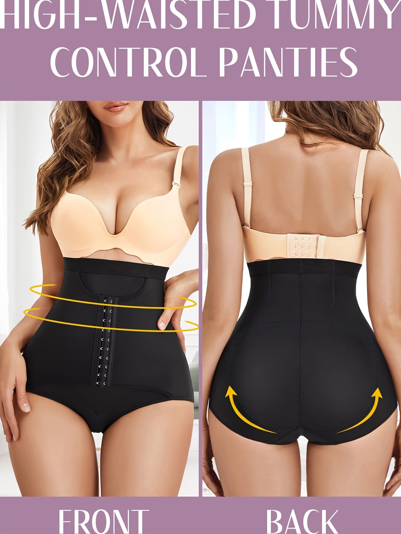 Women's High Waist Tummy Control Yoga Leggings Panties