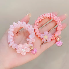 Women's Flower Glass Ball Hair Ring Hair Accessories