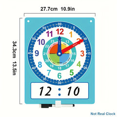 Dry Erase Teaching Clock for Primary School Student Classroom