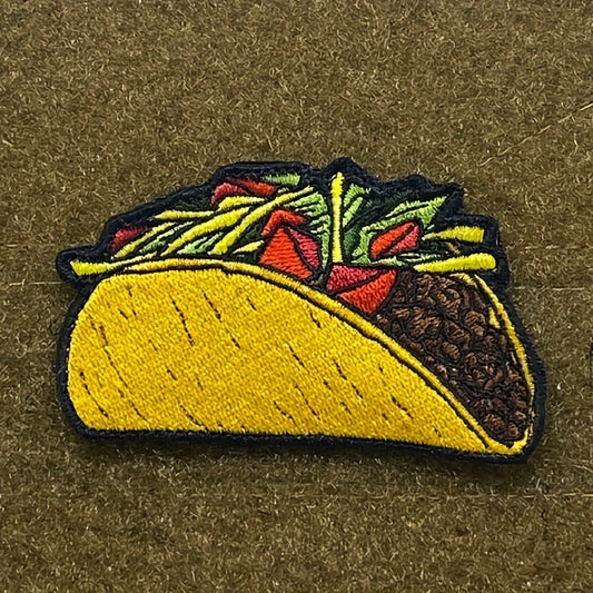 3pcs Taco Morale Patches Embroidered Applique Fastener Hook & Loop Emblem