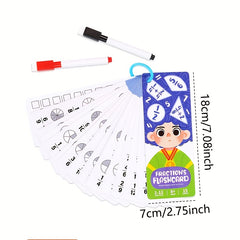 15pcs Erasable Learning Cards Math Addition Subtraction Multiplication Division
